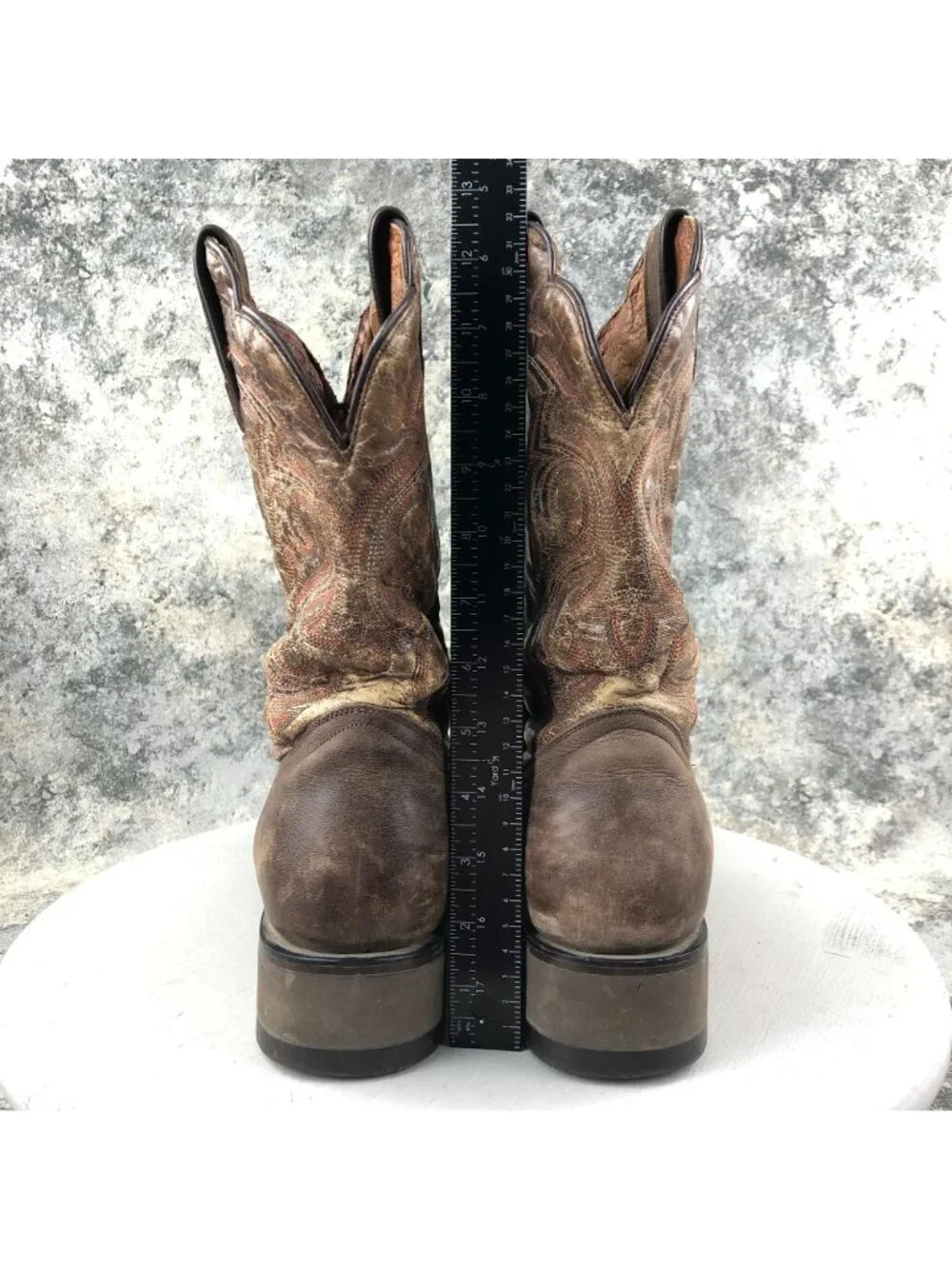 Rio Grande Limited Men's 28 (US 9.5-10) Brown Leather Western Cowboy Boot FAIR